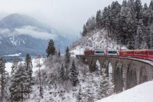 bader kulturreisen bernina express & landwasserviaduct im winter